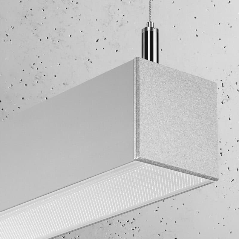Sollux Pendelleuchte Pinne in Grau mit 67 cm Länge Detailansicht