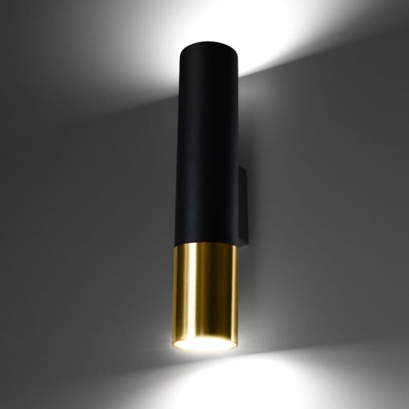 Liadomo Wandleuchte Elegance in Schwarz/Gold Wohnbeispiel