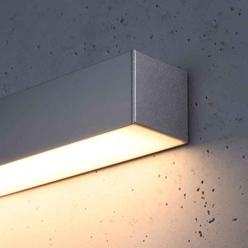 Sollux Wandleuchte Pinne in Grau mit 67 cm Detailansicht