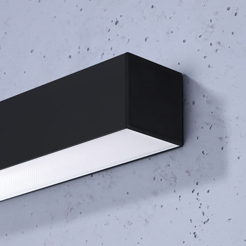 Sollux Wandleuchte Pinne in Schwarz mit 67 cm Detailansicht