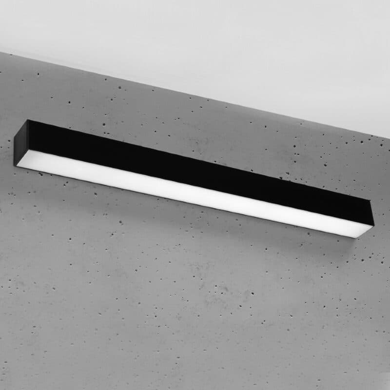 Sollux Wandleuchte Pinne in Schwarz mit 67 cm Wohnbeispiel