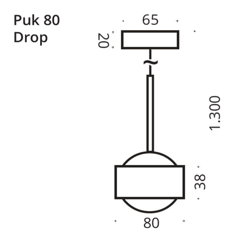 Top Light Pendelleuchte Puk! 80 Drop Maße