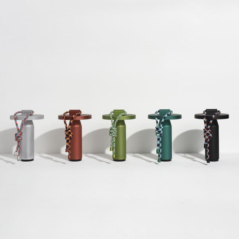 Petite Friture Akkuleuchte Quasar Aluminium, Sienna, Olive green, Emerald green, Black (v.l.n.r.)