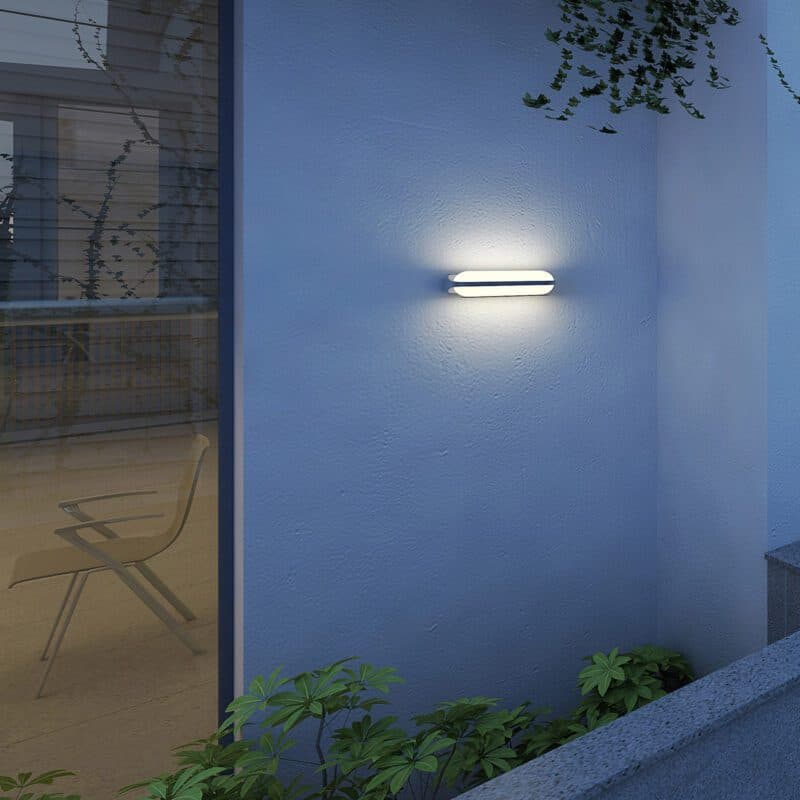 Liadomo Wand-Außenleuchte Torus Up-/Downlight Wohnbeispiel