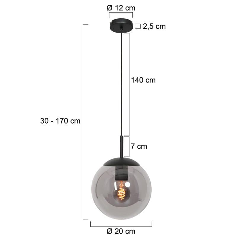 Liadomo Pendelleuchte Poliqua 1-flammig mit 20 cm Maße