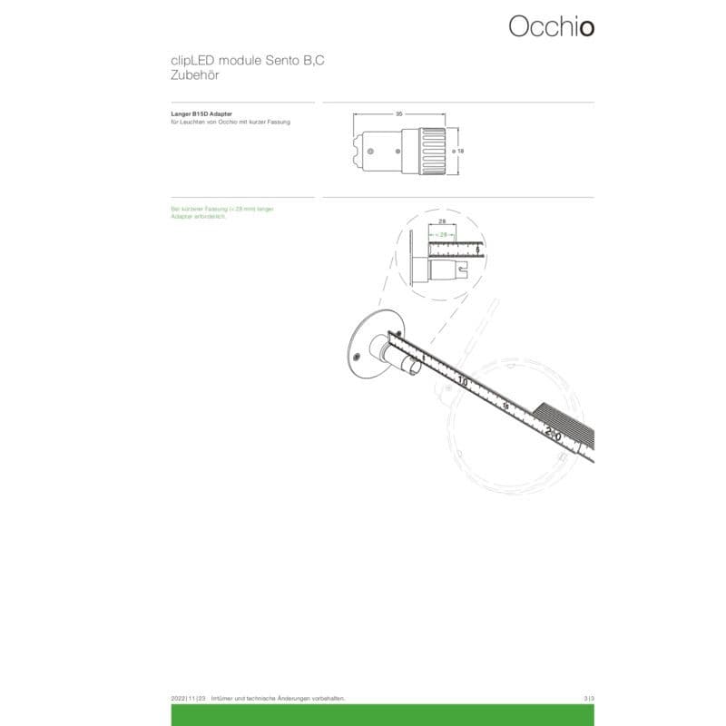 Datenblatt zu ClipLED-Modul zu Sento B & C