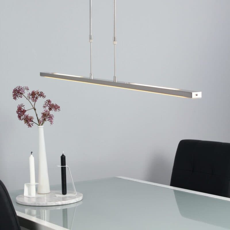 Liadomo Pendelleuchte Riana in Stahl mit 122 cm Wohnbeispiel