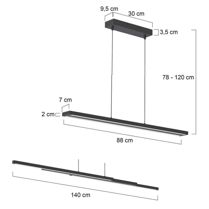 Liadomo Pendelleuchte Riana Motion Maße