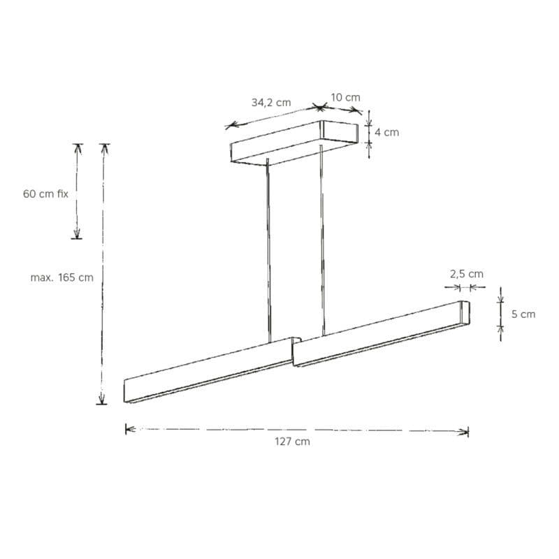 Escale Pendelleuchte Level mit 120 cm Maße