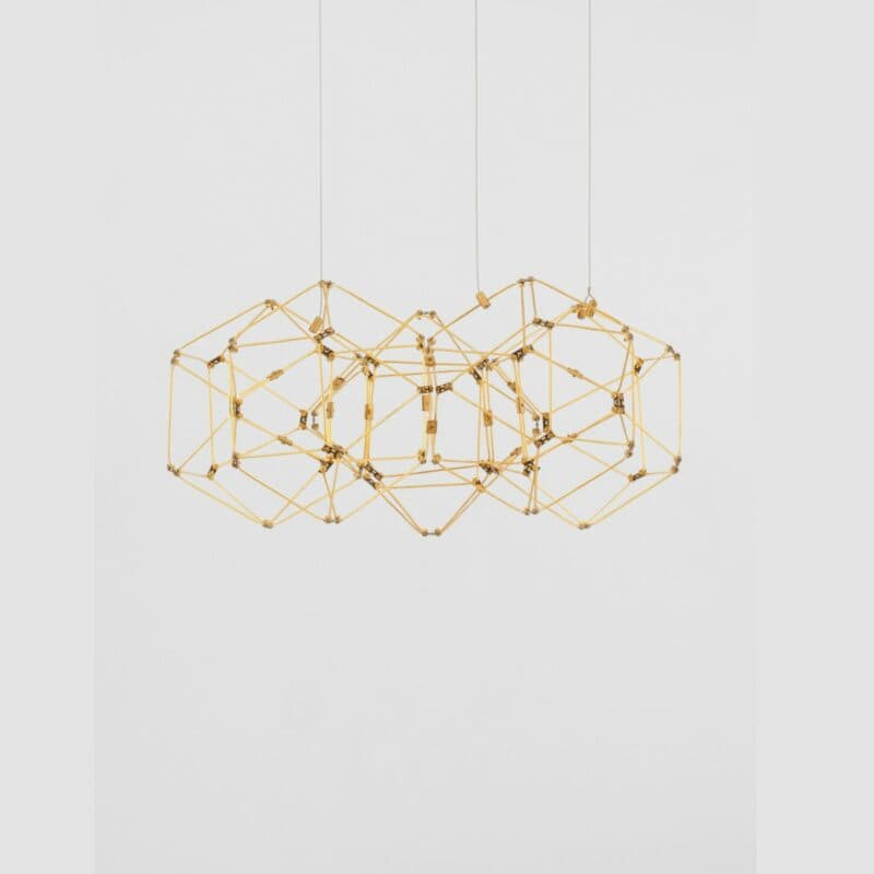 Nova Luce Pendelleuchte Nebula rund in Gold