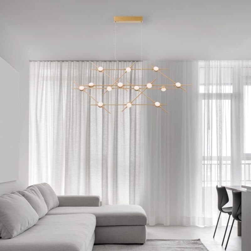 Nova Luce Pendelleuchte Atomo multi Wohnbeispiel