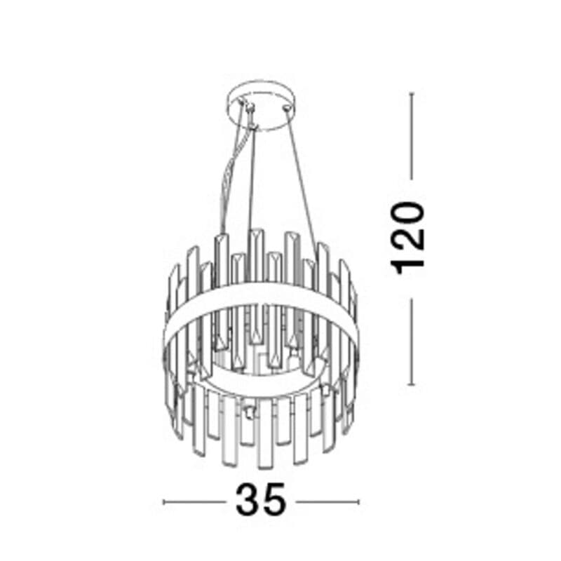Nova Luce Pendelleuchte Crown rund mit 35 cm Maße
