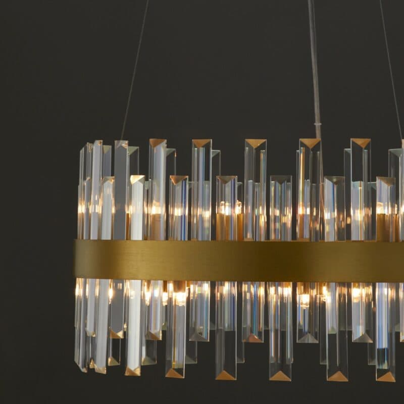 Nova Luce Pendelleuchte Crown rund mit 55 cm Wohnbeispiel