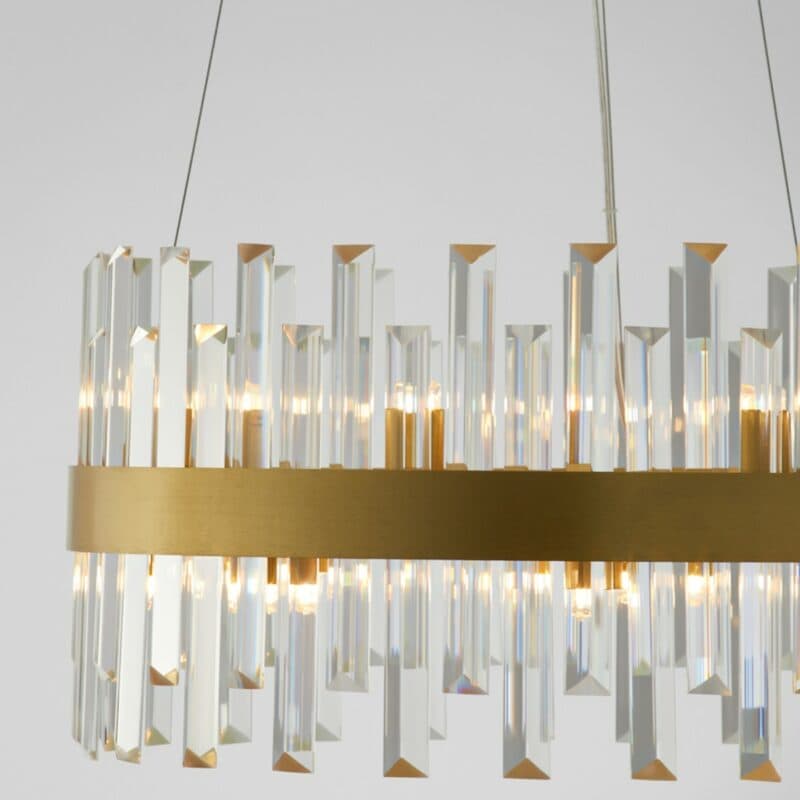 Nova Luce Pendelleuchte Crown rund mit 55 cm Wohnbeispiel