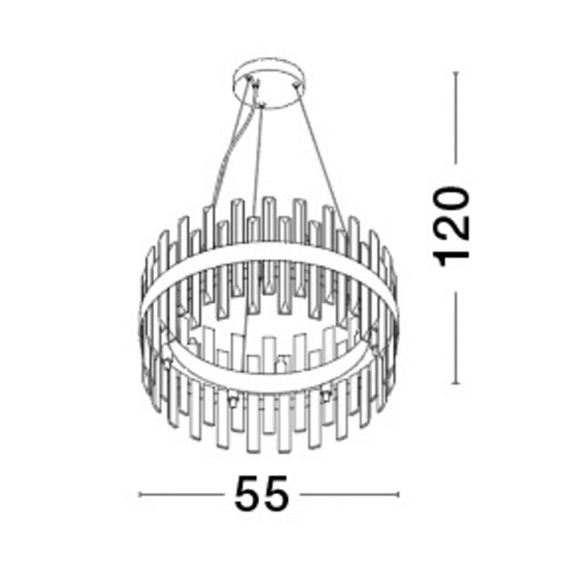 Nova Luce Pendelleuchte Crown rund mit 55 cm Maße