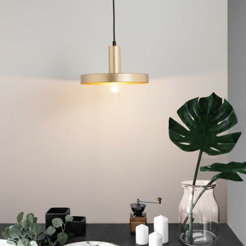 Nova Luce Pendelleuchte Garni in Gold Wohnbeispiel