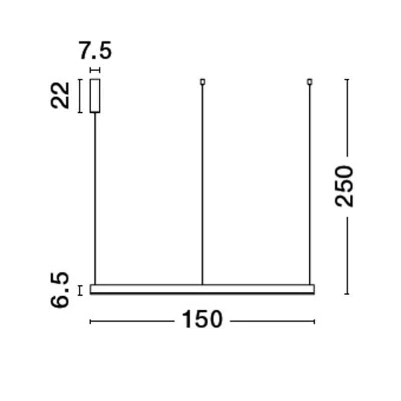 Nova Luce Pendelleuchte Motif mit 150 cm Maße