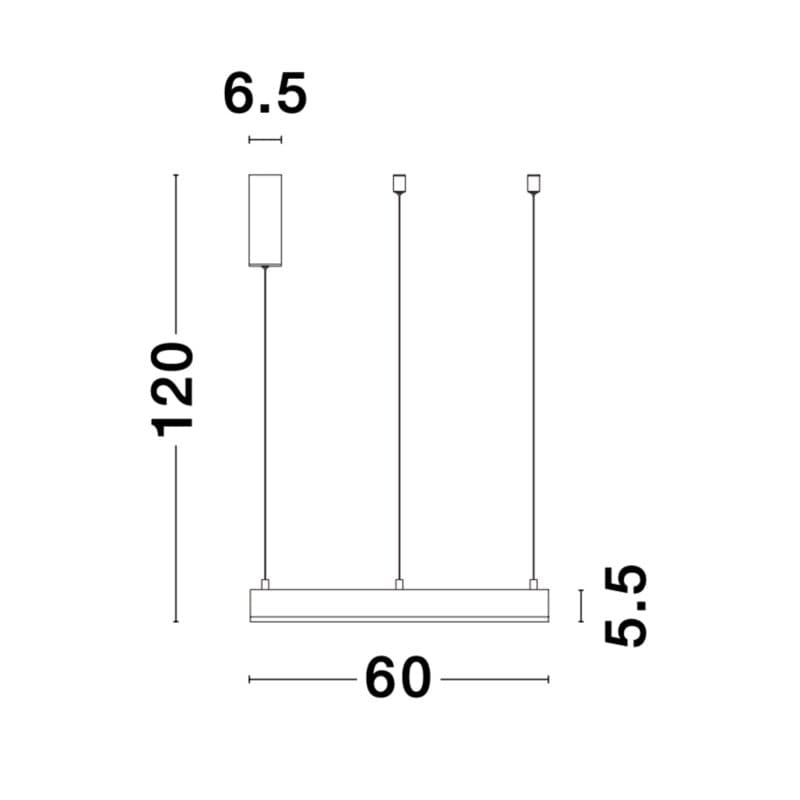 Nova Luce Pendelleuchte Motif mit 60 cm Maße