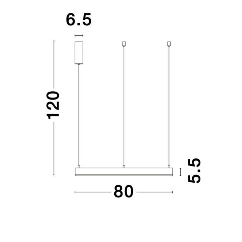 Nova Luce Pendelleuchte Motif mit 80 cm Maße