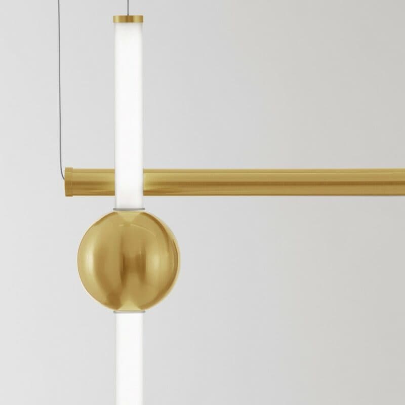 Nova Luce Pendelleuchte Neutron horizontal multi Detailansicht