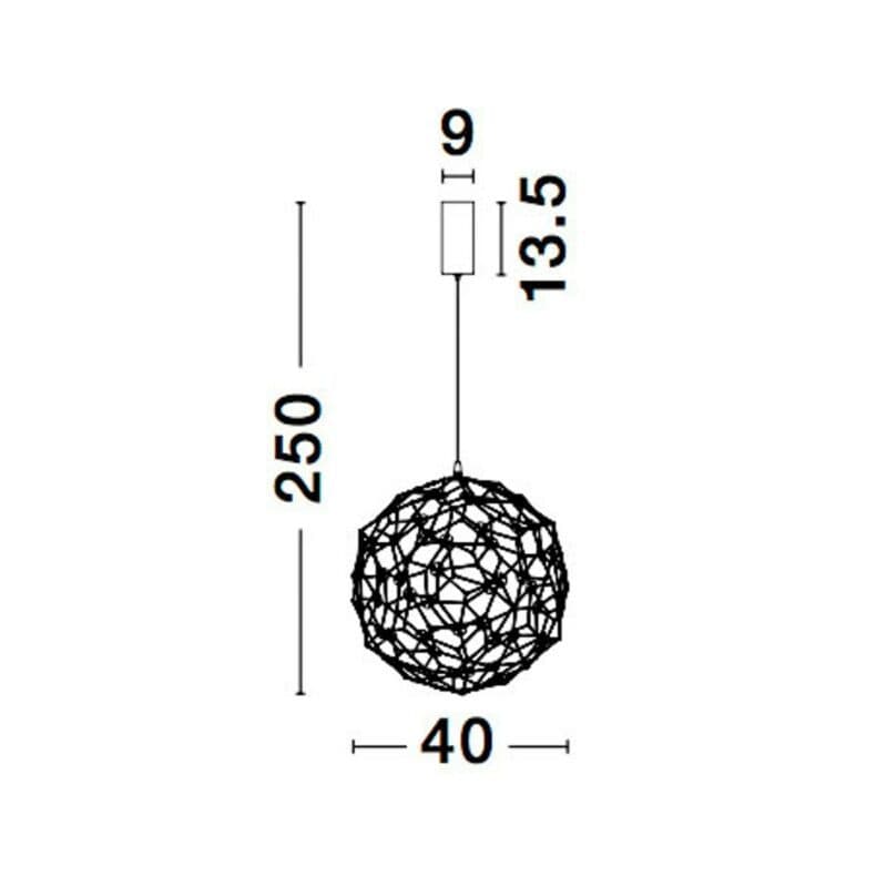 Nova Luce Pendelleuchte Sole mit 40 cm Maße