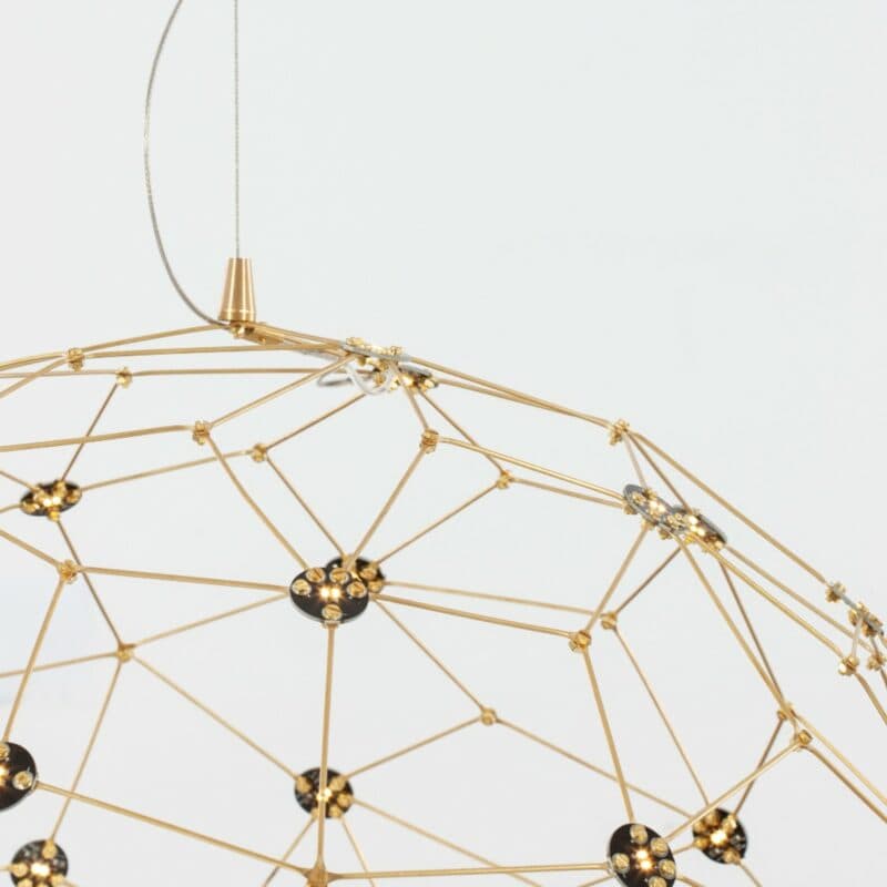 Nova Luce Pendelleuchte Sole in Gold mit 60 cm Detailansicht