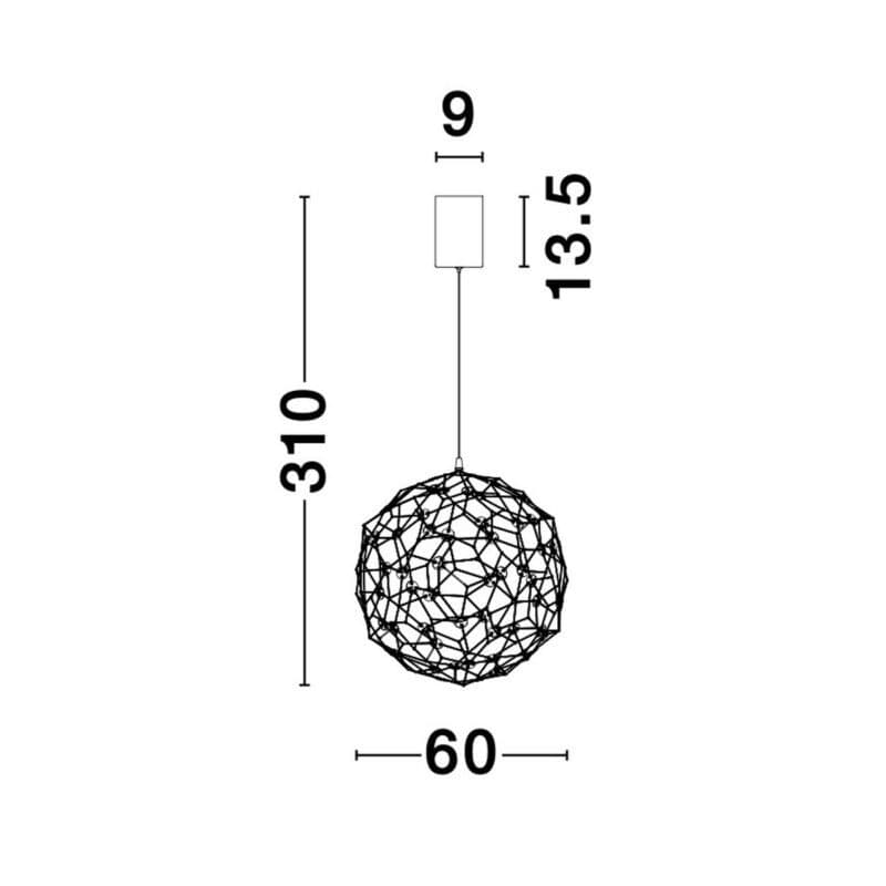 Nova Luce Pendelleuchte Sole mit 60 cm Maße