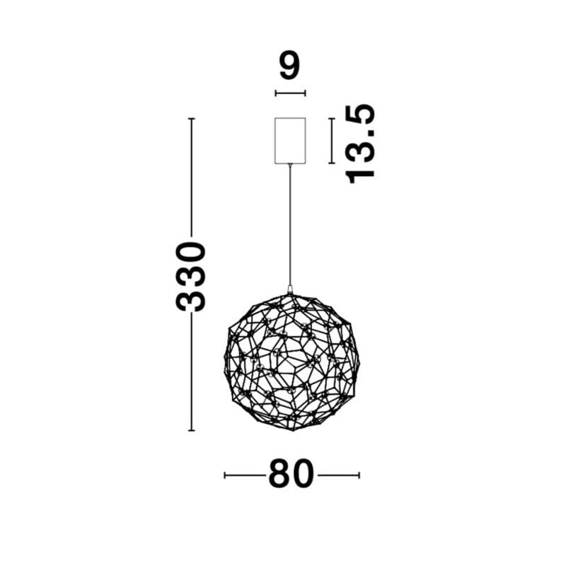 Nova Luce Pendelleuchte Sole mit 80 cm Maße