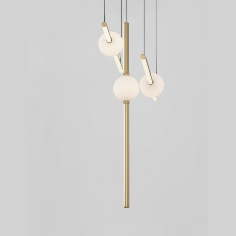Nova Luce Pendelleuchte Acrobat 3-flammig Detailansicht
