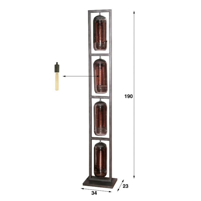 Liadomo Stehleuchte Otway mit 190 cm Maße