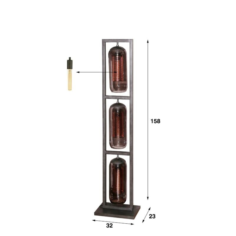 Liadomo Stehleuchte Otway mit 158 cm Maße