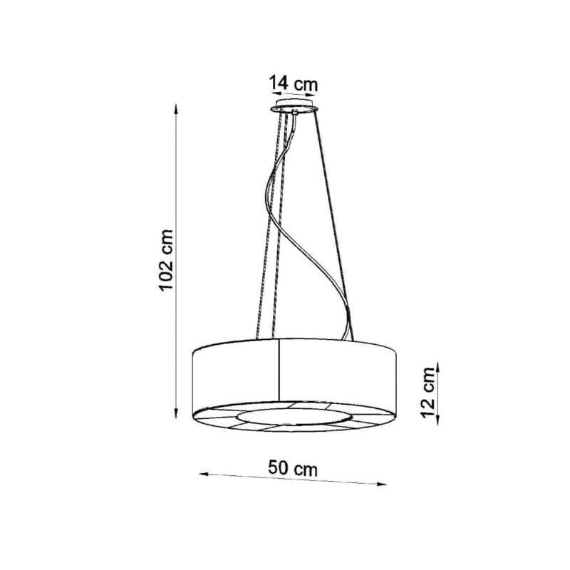 Liadomo Pendelleuchte Dione Slim mit 50 cm Maße