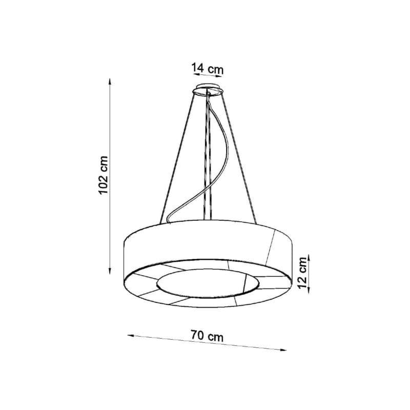 Liadomo Pendelleuchte Dione Slim mit 70 cm Maße