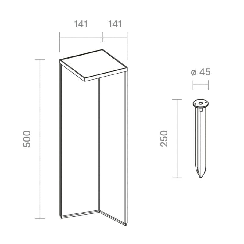 Sigor Akku-Solarleuchte Nusolar mit 50 cm Gesamthöhe Maße