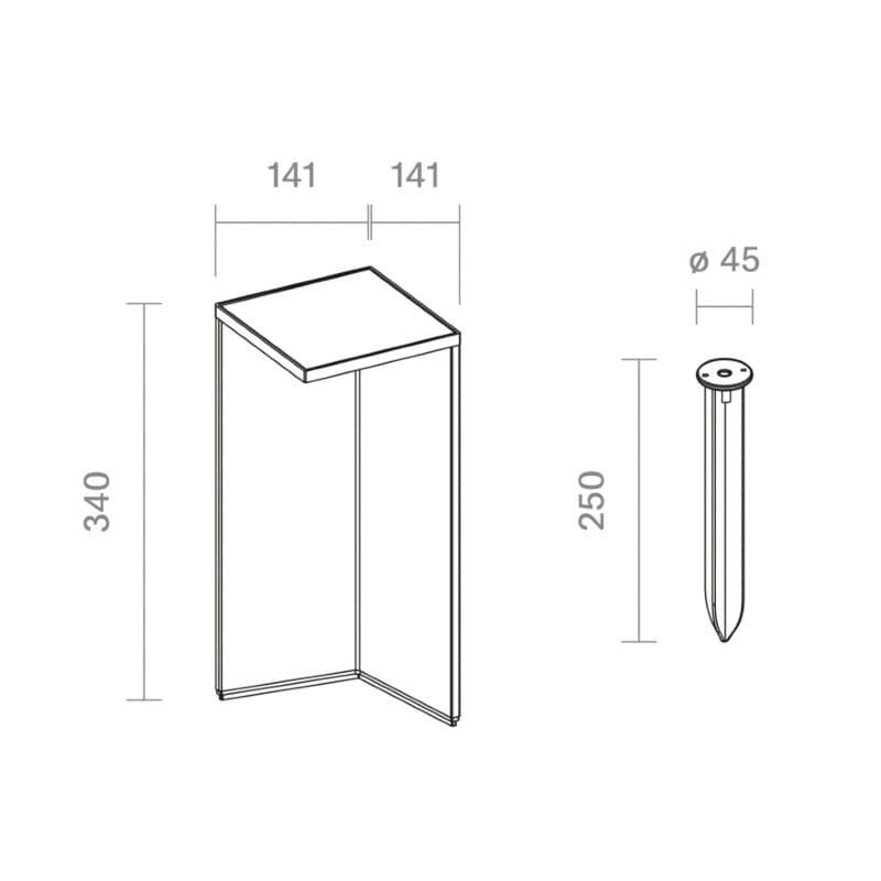 Sigor Akku-Solarleuchte Nusolar mit 34 cm Gesamthöhe Maße