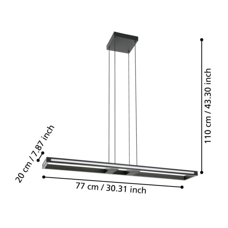 Eglo Pendelleuchte Salvilanas-Z mit 77 cm Maße