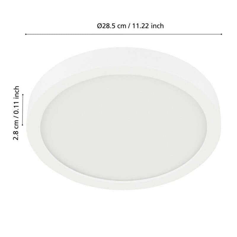 Eglo Deckenleuchte Fueva-Z rund mit 28 cm Maße