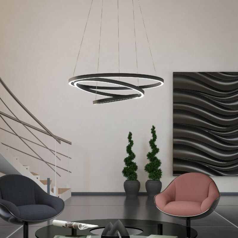 Eglo Pendelleuchte Lobinero-Z in Schwarz Ambientebeispiel