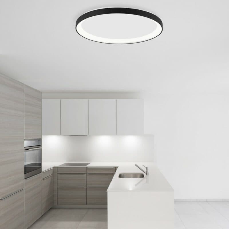 Nova Luce Deckenleuchte Pertino in Schwarz mit 38 cm Ambientebeispiel