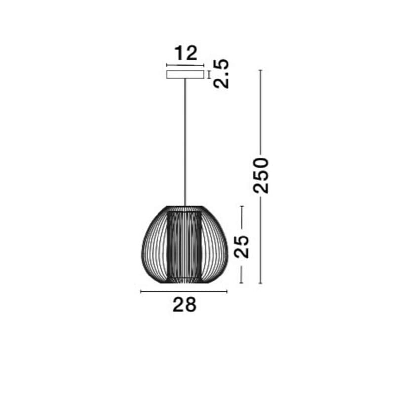 Nova Luce Pendelleuchte Desire Maße