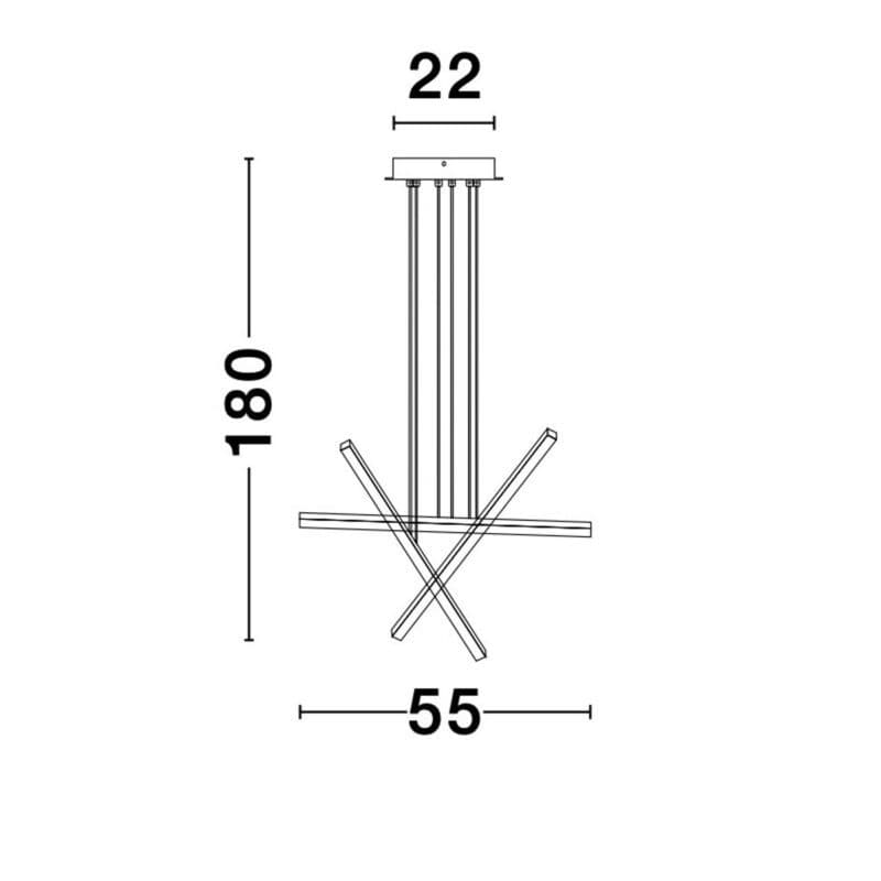 Nova Luce Pendelleuchte Lior Maße
