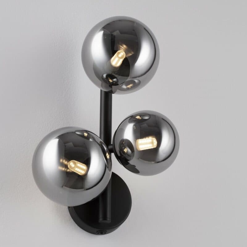 Nova Luce Wandleuchte Odillia in Rauchglas