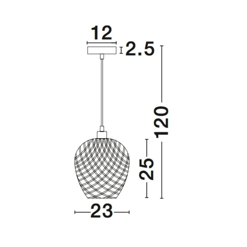 Nova Luce Pendelleuchte Scarlet Maße