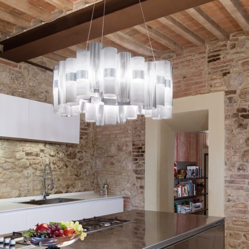 Slamp Pendelleuchte La Lollo Large in White Wohnbeispiel
