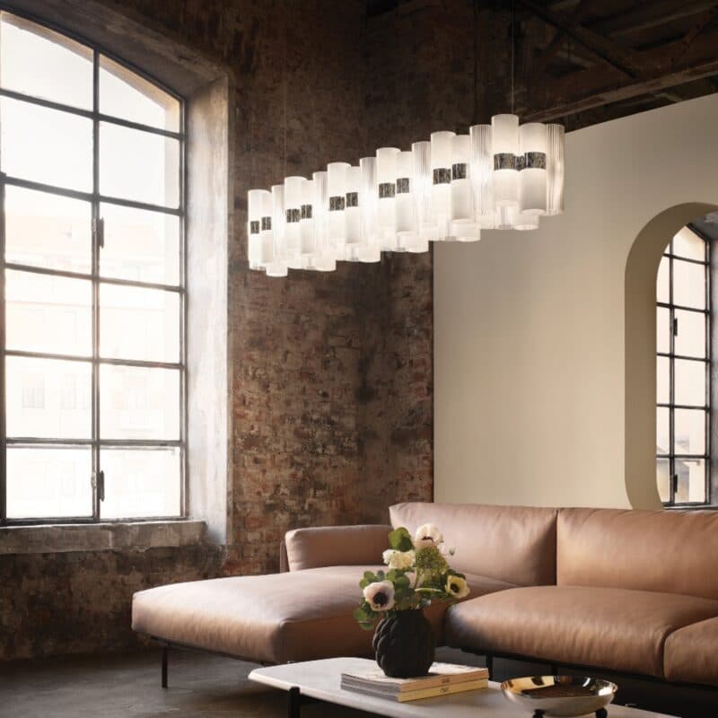 Slamp Pendelleuchte La Lollo 140 in White Wohnbeispiel