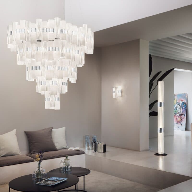 Slamp Pendelleuchte La Lollo Extra Large in White Wohnbeispiel
