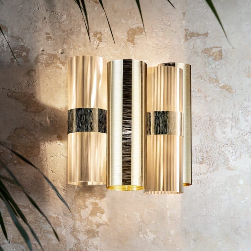 Slamp Wandleuchte La Lollo Applique in Gold Wohnbeispiel