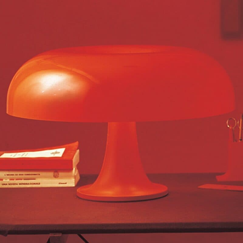 Artemide Tischleuchte Nesso in Orange Ambientebeispiel