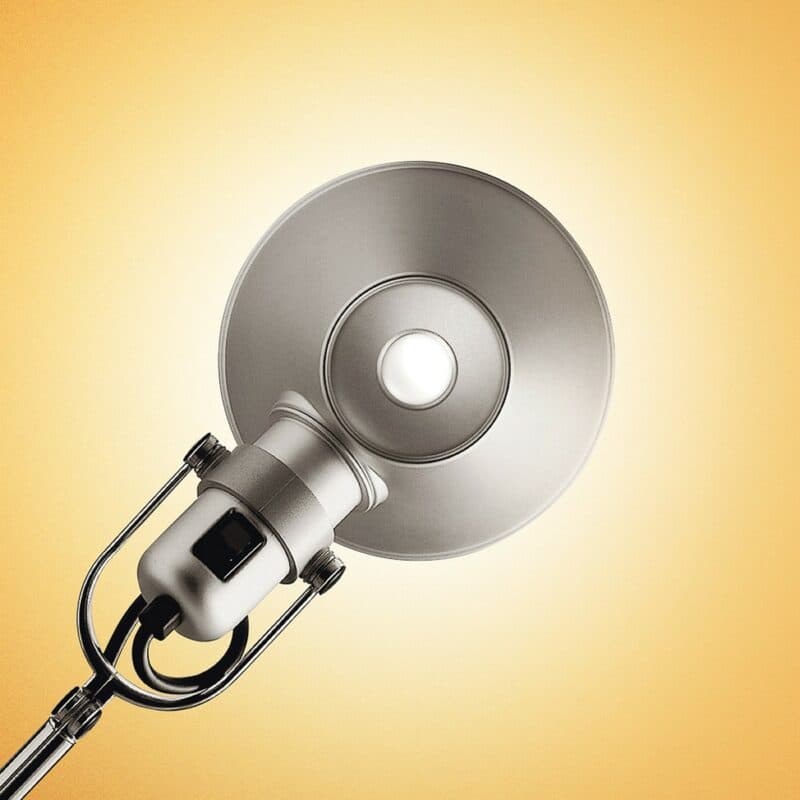 Artemide Tischleuchte Tolomeo Mini Detailansicht Leuchtenkopf