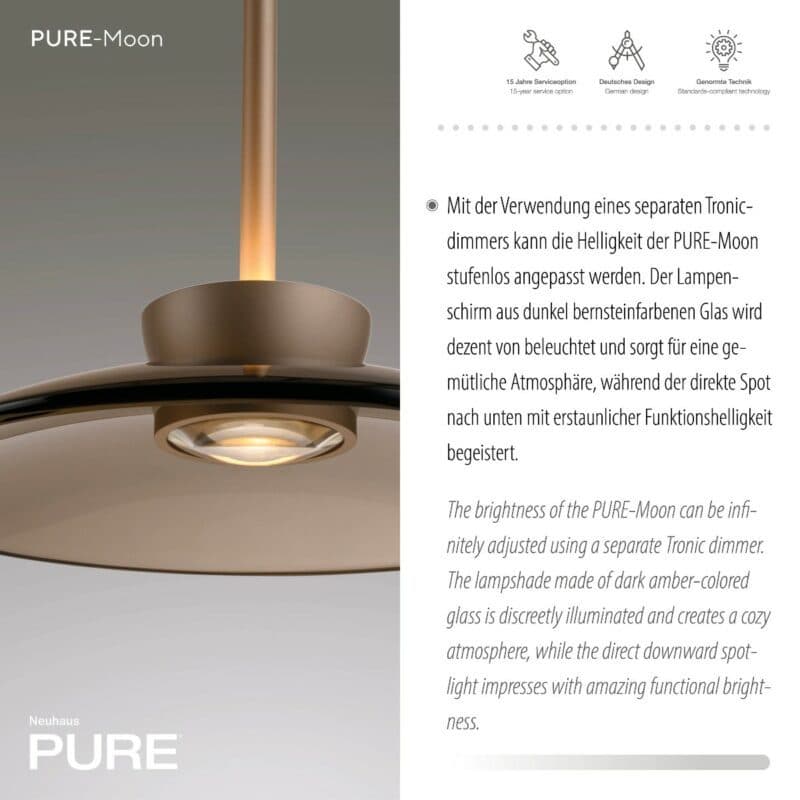 Paul Neuhaus Pendelleuchte Pure-Moon 1-flammig